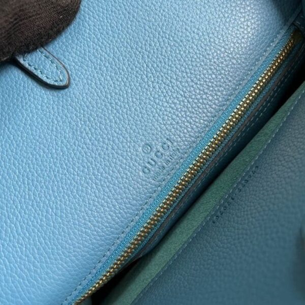 1:1 Replica Gucci Small tote With Gucci Logo Blue For Women 12.4in/31.5cm GG 674822 0E8IG 4432