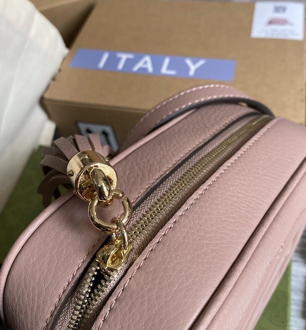 1:1 Replica Gucci Soho Small Disco Bag Dust Pink For Women, Women's Bags, Shoulder And Crossbody Bags 8in/21cm GG 308364