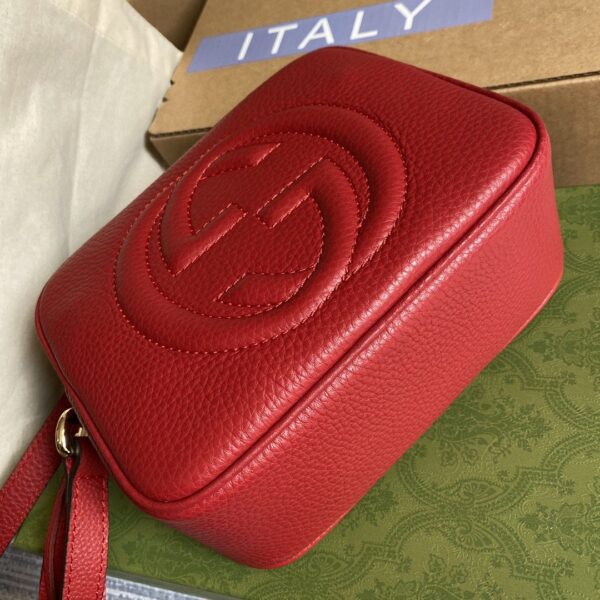 1:1 Replica Gucci Soho Small Disco Bag Red For Women, Women's Bags, Shoulder And Crossbody Bags 8in/21cm GG 308364