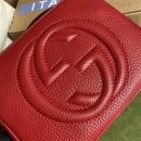 1:1 Replica Gucci Soho Small Disco Bag Red For Women, Women's Bags, Shoulder And Crossbody Bags 8in/21cm GG 308364