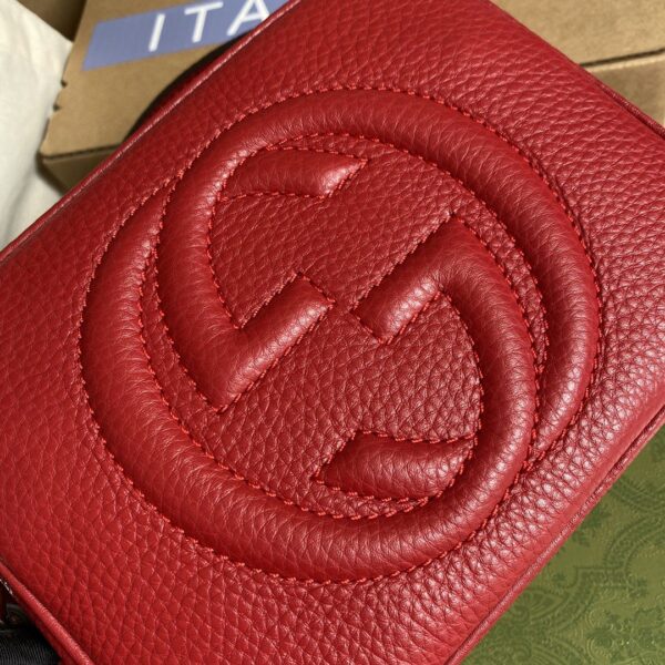 1:1 Replica Gucci Soho Small Disco Bag Red For Women, Women's Bags, Shoulder And Crossbody Bags 8in/21cm GG 308364