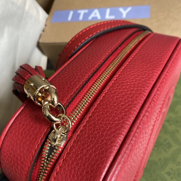 1:1 Replica Gucci Soho Small Disco Bag Red For Women, Women's Bags, Shoulder And Crossbody Bags 8in/21cm GG 308364