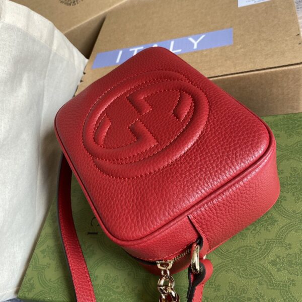 1:1 Replica Gucci Soho Small Disco Bag Red For Women, Women's Bags, Shoulder And Crossbody Bags 8in/21cm GG 308364