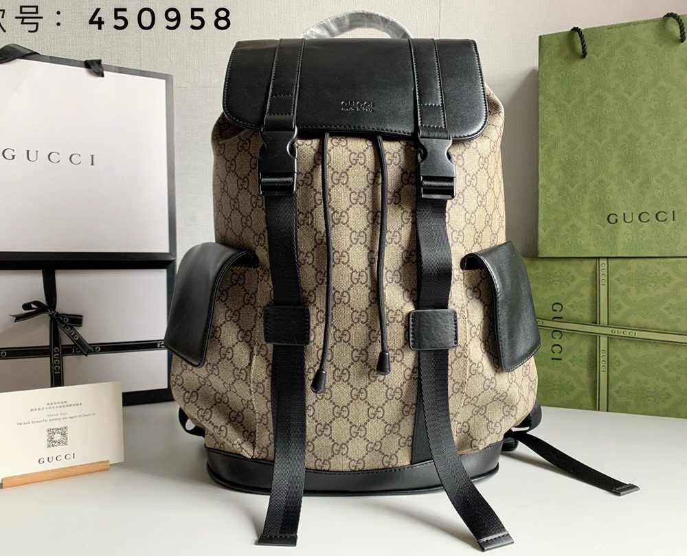 1:1 Replica Gucci Supreme Cream Backpack For Men 16.5in/42cm GG