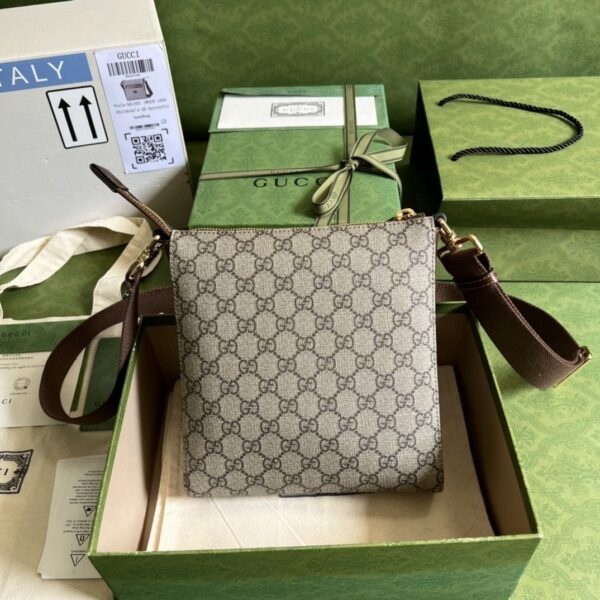 1:1 Replica Gucci Supreme Messenger Bag Beige And Ebony GG Supreme Canvas For Women 9.3in/23.5cm GG 681021 92THG 8563