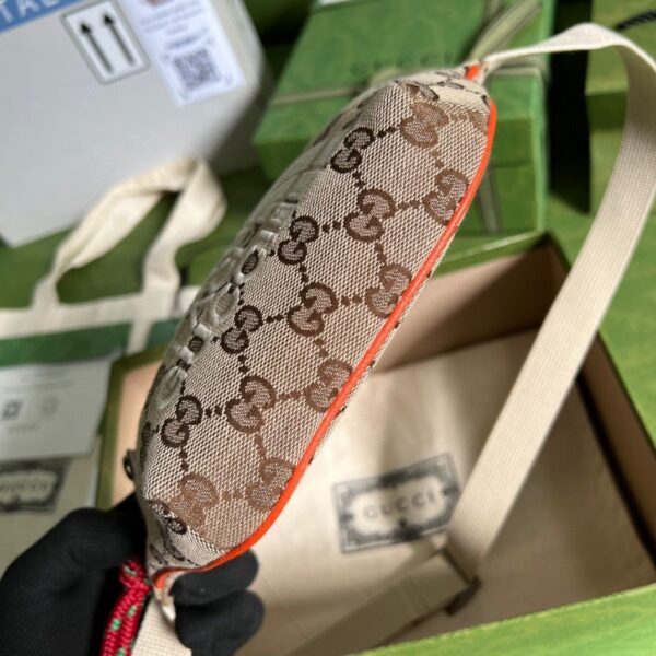 1:1 Replica Gucci The North Face x Gucci Belt Bag Beige And Ebony Original GG Canvas For Women 8.7in/22cm 650299 GY5UN 8895