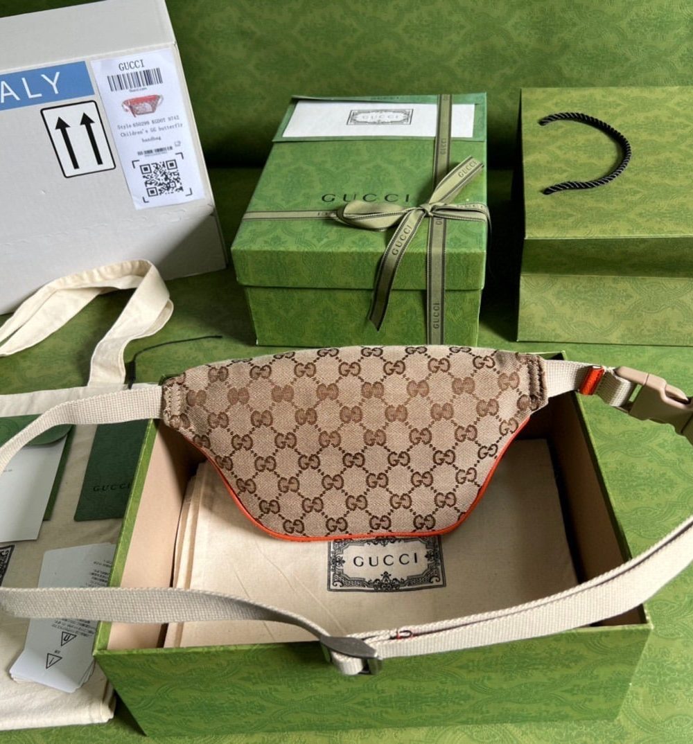 1:1 Replica Gucci The North Face x Gucci Belt Bag Beige And Ebony Original GG Canvas For Women 8.7in/22cm 650299 GY5UN 8895