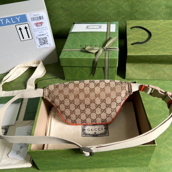 1:1 Replica Gucci The North Face x Gucci Belt Bag Beige And Ebony Original GG Canvas For Women 8.7in/22cm 650299 GY5UN 8895