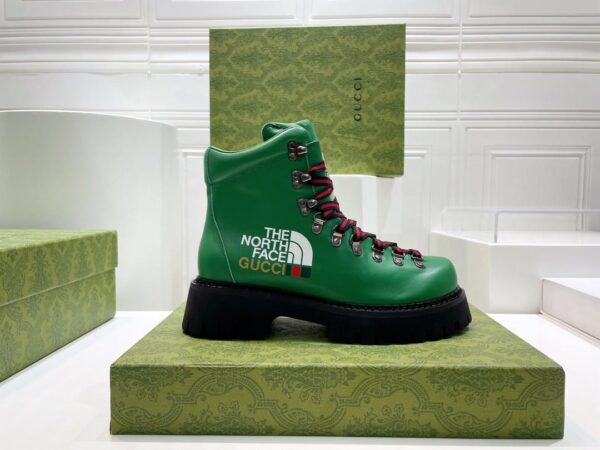 Gucci The North Face x Gucci Boot Green For Women 679913 17U10 3727