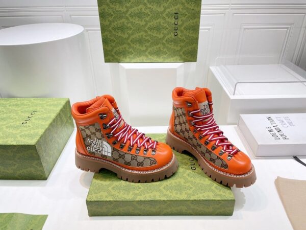 Gucci The North Face x Gucci Boot Orange For Women 679914 18A40 7570