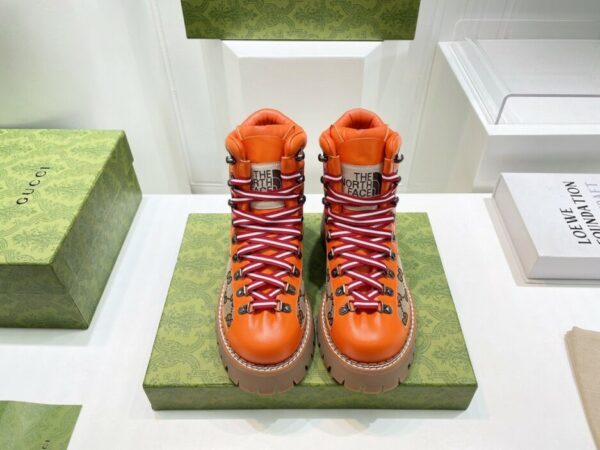 Gucci The North Face x Gucci Boot Orange For Women 679914 18A40 7570