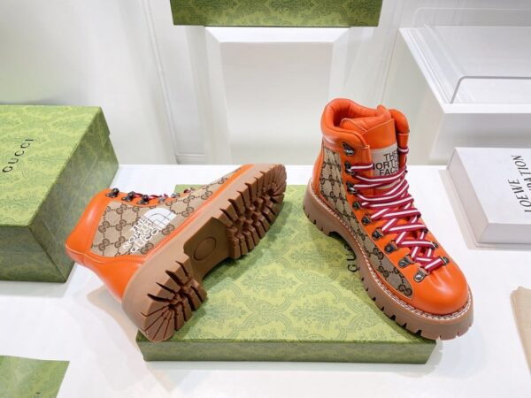 Gucci The North Face x Gucci Boot Orange For Women 679914 18A40 7570