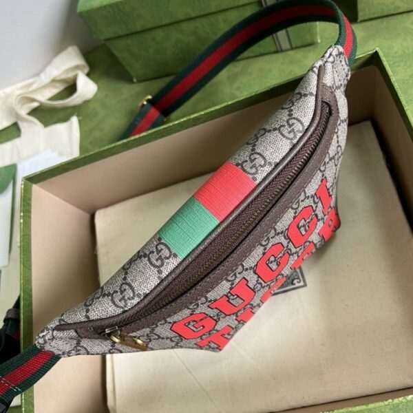 1:1 Replica Gucci Tiger GG Belt Bag Beige And Ebony GG Supreme Canvas For Women And Men  6in/16cm 675181 US7DC 9395