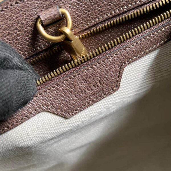 1:1 Replica Gucci Tiger GG Medium Tote Bag Beige And Ebony GG Supreme Canvas Brown For Women 14.8in/37.6cm GG 687827 US7EC 9396