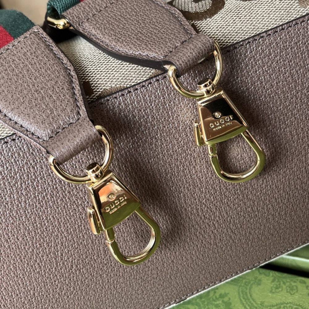 1:1 Replica Gucci Tote Bag With Jumbo Camel And Ebony Jumbo GG Canvas For Women 14.6in/37cm ‎678839 UKMDG 2570 - Image 5