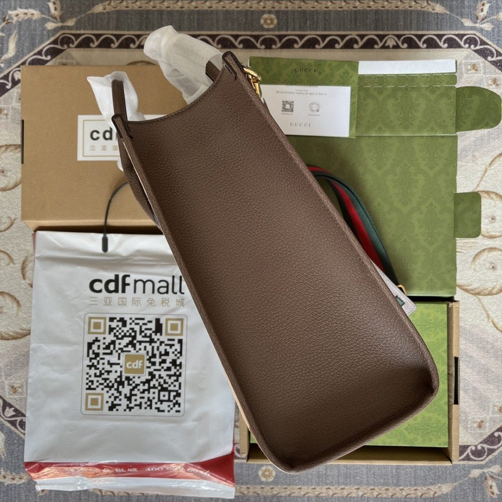 1:1 Replica Gucci Tote Bag With Jumbo Camel And Ebony Jumbo GG Canvas For Women 14.6in/37cm ‎678839 UKMDG 2570 - Image 7