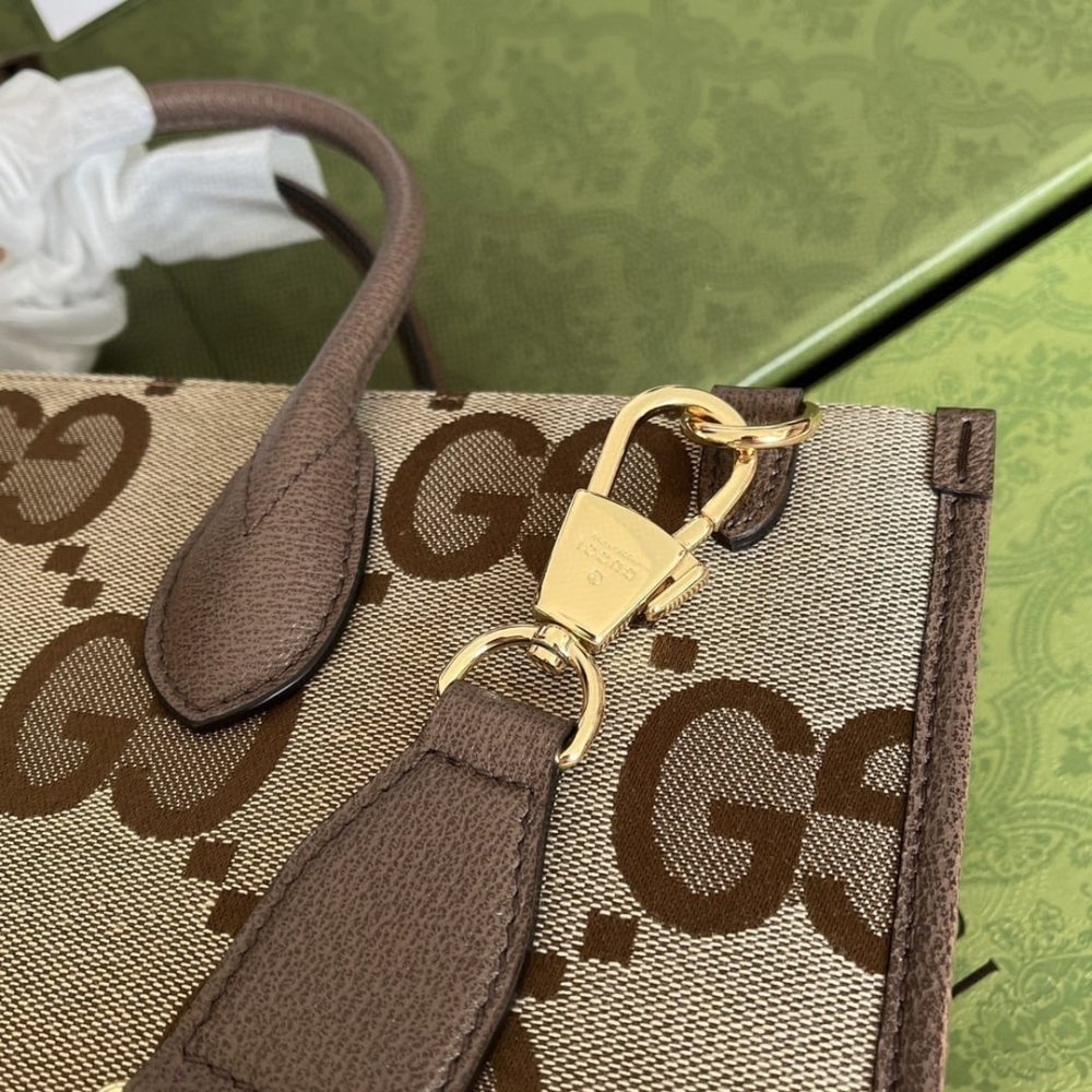 1:1 Replica Gucci Tote Bag With Jumbo Camel And Ebony Jumbo GG Canvas For Women 14.6in/37cm ‎678839 UKMDG 2570 - Image 4