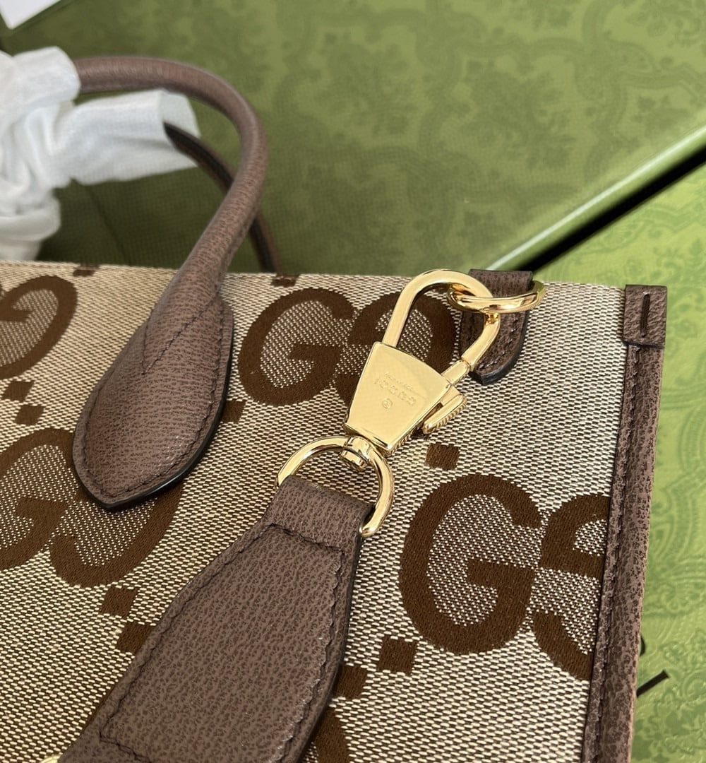 1:1 Replica Gucci Tote Bag With Jumbo Camel And Ebony Jumbo GG Canvas For Women 14.6in/37cm ‎678839 UKMDG 2570