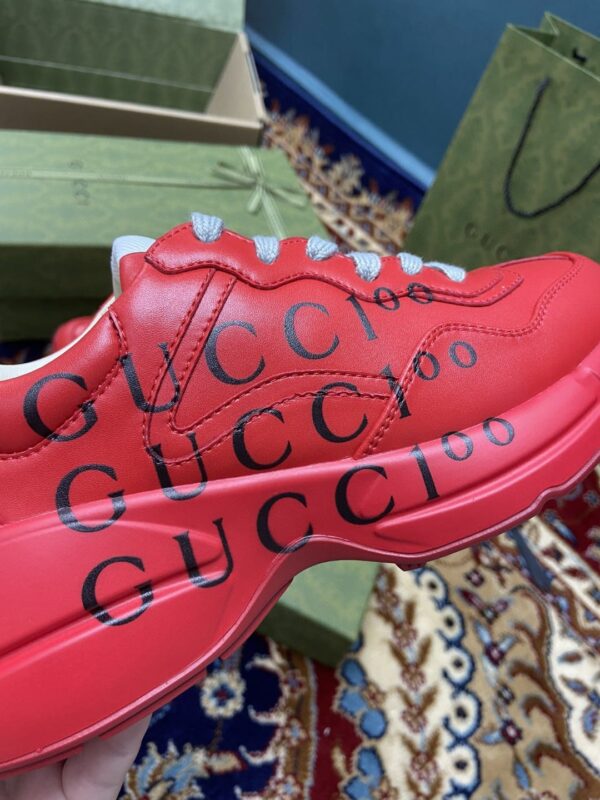 Gucci Women's 100 Rhyton Sneaker Red For Women 660938