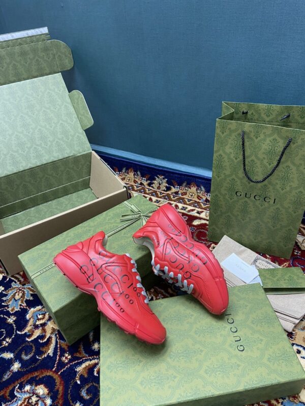 Gucci Women's 100 Rhyton Sneaker Red For Women 660938