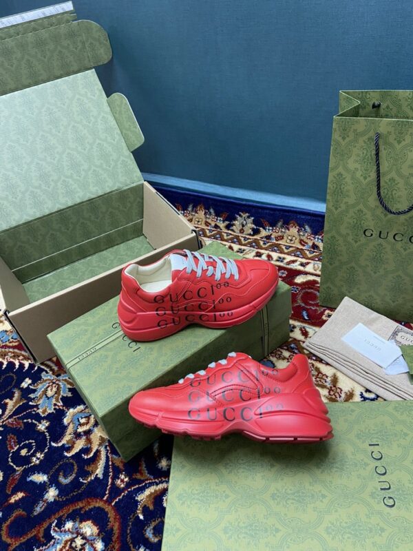 Gucci Women's 100 Rhyton Sneaker Red For Women 660938