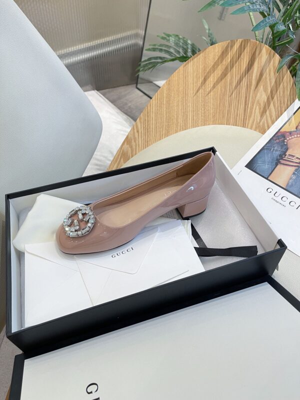 Gucci Women's Blondie Mid-Heel Pump Pink For Women GG