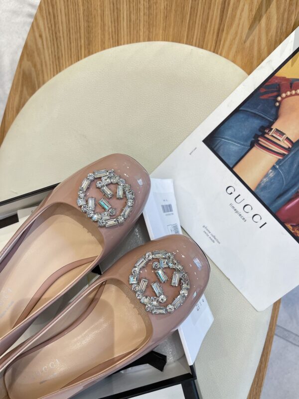 Gucci Women's Blondie Mid-Heel Pump Pink For Women GG