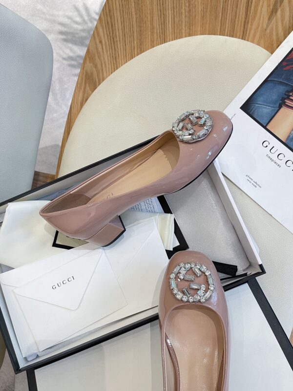 Gucci Women's Blondie Mid-Heel Pump Pink For Women GG