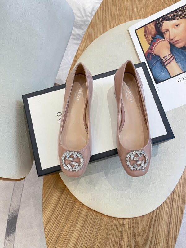 Gucci Women's Blondie Mid-Heel Pump Pink For Women GG