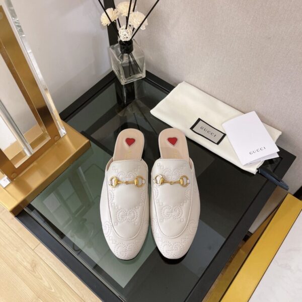 Gucci Women's GG Matelasse Princetown Slipper White For Women GG 699901 BKO60 9124