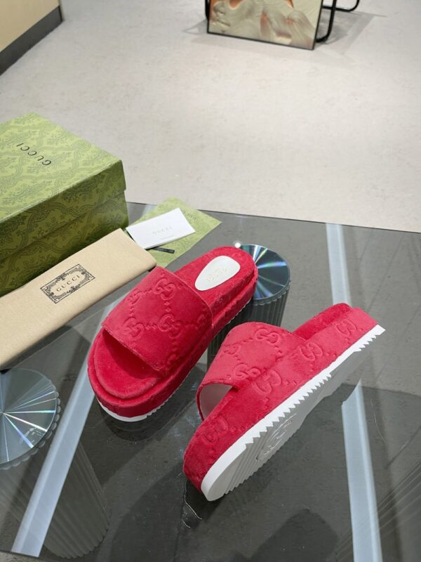Gucci Women's GG Platform Sandal Red For Women GG