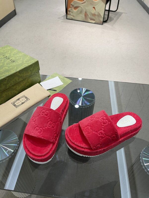 Gucci Women's GG Platform Sandal Red For Women GG