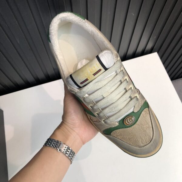 Gucci Women's  GG Screener Distressed Green Orange For Women 570443 9Y920 9666