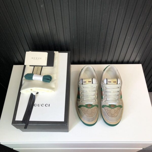 Gucci Women's  GG Screener Distressed Green Orange For Women 570443 9Y920 9666