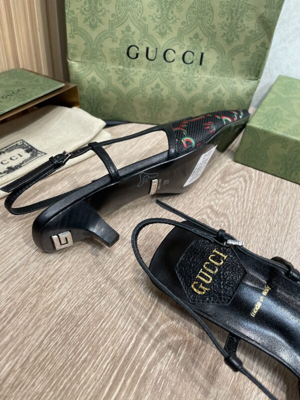 Gucci Women's GG Slingback Pump By And Mesh With GG Crystals Black For Women GG
