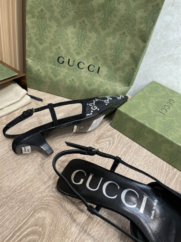 Gucci Women's GG Slingback Pump Fabric For Women GG