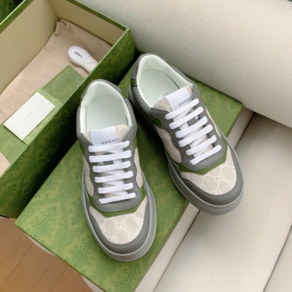 Gucci Women's GG Sneaker Green And Gray Supreme For Women 700641 UPG90 1282