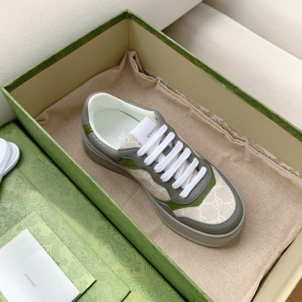 Gucci Women's GG Sneaker Green And Gray Supreme For Women 700641 UPG90 1282