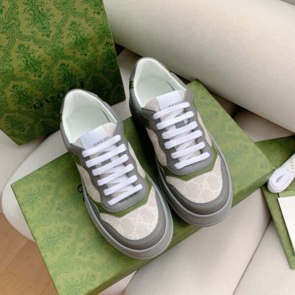 Gucci Women's GG Sneaker Green And Gray Supreme For Women 700641 UPG90 1282