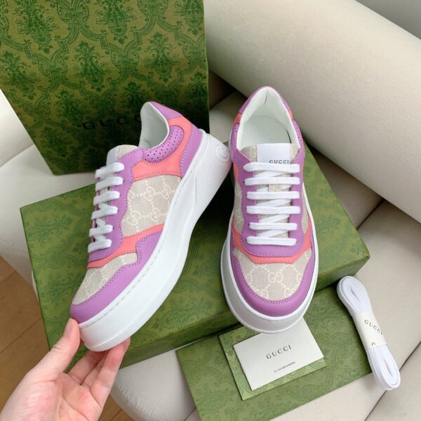 Gucci Women's GG Sneaker Pink And Purple Supreme For Women ‎‎670408 UPG90 5471