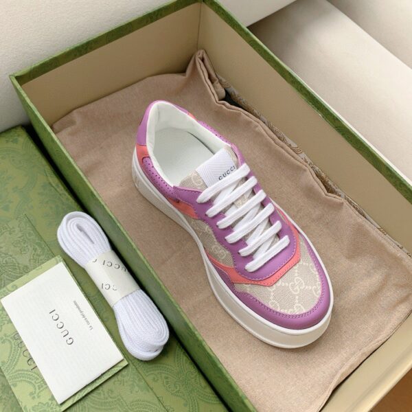 Gucci Women's GG Sneaker Pink And Purple Supreme For Women ‎‎670408 UPG90 5471