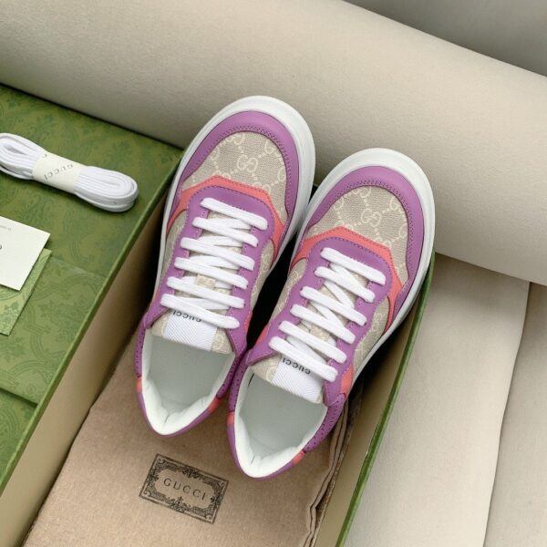 Gucci Women's GG Sneaker Pink And Purple Supreme For Women ‎‎670408 UPG90 5471