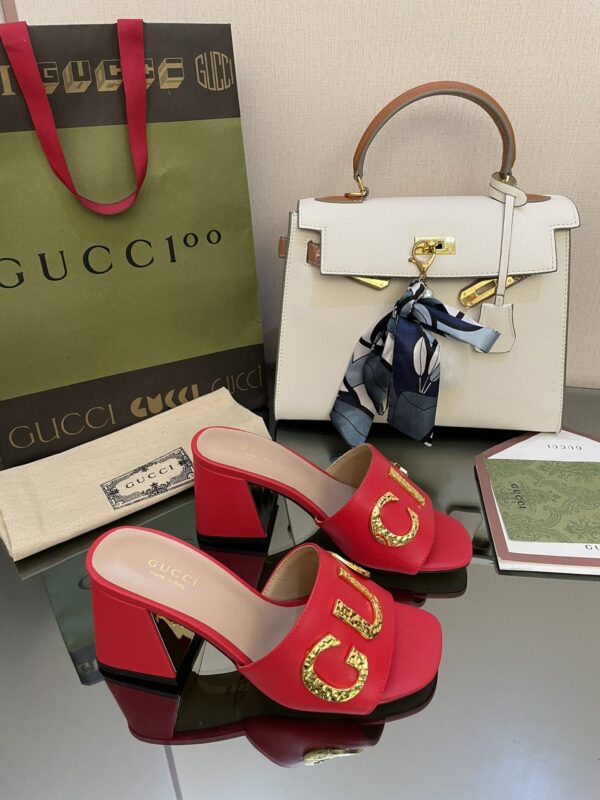 Gucci Women's 'Gucci' Slide Sandal Red For Women GG