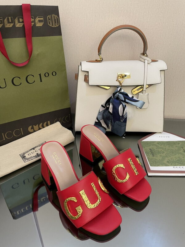 Gucci Women's 'Gucci' Slide Sandal Red For Women GG