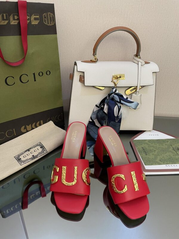 Gucci Women's 'Gucci' Slide Sandal Red For Women GG