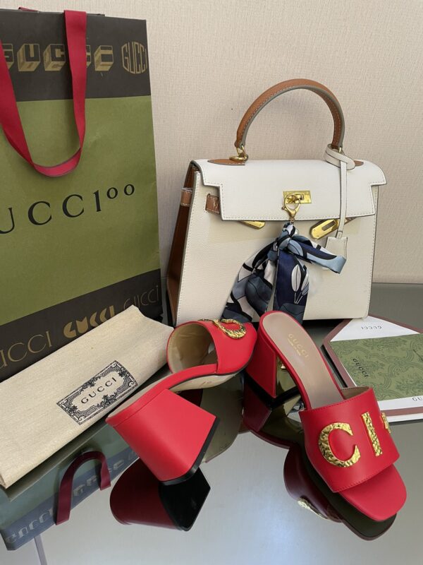 Gucci Women's 'Gucci' Slide Sandal Red For Women GG