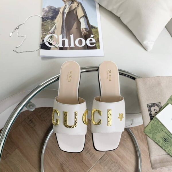 Gucci Women's 'Gucci' Slide White For Women GG ‎694858 C9D00 9022