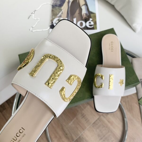 Gucci Women's 'Gucci' Slide White For Women GG ‎694858 C9D00 9022