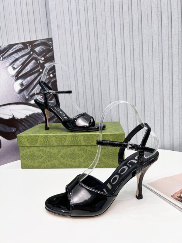 Gucci Women's High-Heel Sandal By Matelasse Black For Women GG