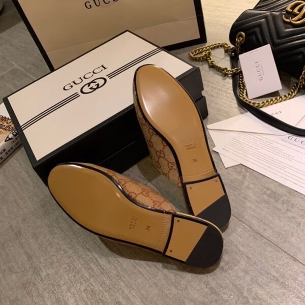 Gucci Women's Jumbo GG Princetown Slipper By Canavas Brown For Women GG 475094 UKO60 2588